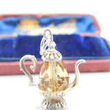 Sterling Silver & Citrine Paste Water Jug Charm Vintage c1970