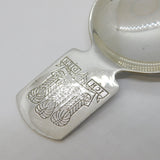 Sterling Silver Prince of Wales Charles III Investiture Tea Caddy Spoon Vintage