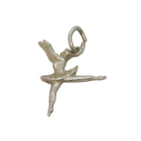 Sterling Silver Ballerina Dancer Charm Pendant Vintage c1970