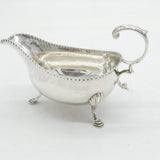 George III Sterling Silver Beaded Edge Sauce Boat Antique 1784 London