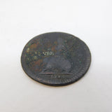 King George I Copper 2nd Issue Farthing Coin Antique 1719 Fair Condition