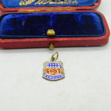 Sterling Silver Exmouth Traveller Shield Charm Pendant Vintage c1970