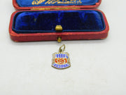 Sterling Silver Exmouth Traveller Shield Charm Pendant Vintage c1970