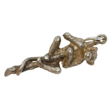 Sterling Silver Climbing Monkey Charm Pendant Vintage c1970