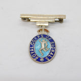 WWII Period Sterling Silver Enamel Royal Corps of Signals Brooch Antique