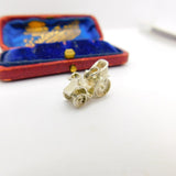 Sterling Silver Buggy Cart Charm Pendant Vintage c1970