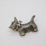 Sterling Silver Little Westie Terrier Dog Brooch Pin Vintage c1970