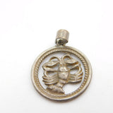 Sterling Silver Little Lobster Medallion Charm Pendant Vintage c1970