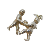 Sterling Silver Twins of Gemini Zodiac Charm Pendant Vintage c1970s