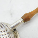 Sterling Silver & Wooden Handled Modernist Tea Strainer Vintage 1963 Birmingham