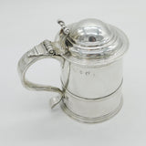 Queen Anne Britannia Silver Lidded Pint Tankard Antique 1710 London