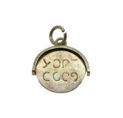 Sterling Silver Good Luck Spinner Charm Pendant Vintage c1970