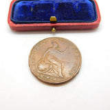 Queen Victorian Young Head Penny Coin 1854 Antique Fair Condition