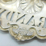 Victorian Silver Plated Floral Pattern Brandy Decanter Label Antique c1890s