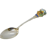 Sterling Silver Enamel Fiji Home Souvenir Teaspoon Antique 1920 Birmingham