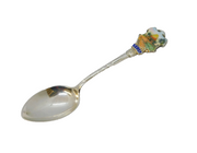 Sterling Silver Enamel Fiji Home Souvenir Teaspoon Antique 1920 Birmingham