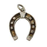 Sterling Silver Lucky Horseshoe Charm Pendant Vintage c1970s