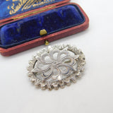 Victorian Sterling Silver Aesthetic Movement Swirl Form Brooch Antique c1880