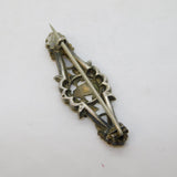 Victorian Sterling Silver & Gold Swallow Bird Sweetheart Brooch Antique c1890s