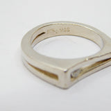 Sterling Silver Spinel Set Split Band Dress Ring Vintage c1970 Size M 1/2