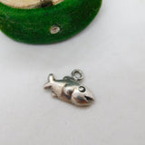 Sterling Silver Fish Charm Pendant Vintage c1970