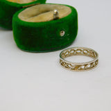 Sterling Silver Braided Style Band Ring Vintage c1970 Size L