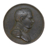 19th Century Bronze Medal Napoleon at St Helena Mudie D Commemorative Medal