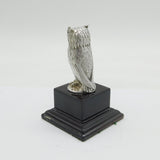 Cast Sterling Silver Owl on Plinth Base 'Owl Award, 1985' Vintage London 1981