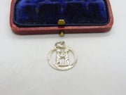 Sterling Silver Twins of Gemini Zodiac Charm Pendant Vintage c1970