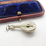 Sterling Silver Banjo Guitar Musical Charm Pendant Vintage c1970