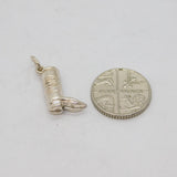 Sterling Silver Riding Boot Charm Pendant Vintage c1970s