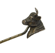 Victorian Sterling Silver Taurus Bull Form Stick Pin Antique c1880s