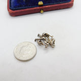 Sterling Silver Farmer with Baskets Charm Pendant Vintage c1970