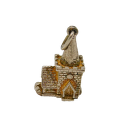 Sterling Silver Opening Church With Wedding Inside Charm Pendant Vintage c1970s