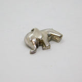 Sterling Silver Crystal Set Cute Elephant Charm Pendant Modern c2000s