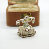 Sterling Silver Old Fashioned Telephone Charm Pendant Vintage c1970