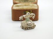 Sterling Silver Old Fashioned Telephone Charm Pendant Vintage c1970
