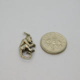Sterling Silver Monkey Charm Pendant Vintage c1970