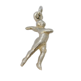 Sterling Silver Dancing Figure Charm Pendant Vintage c1970