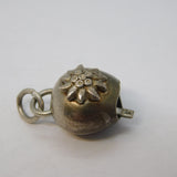 Sterling Silver Edelweiss Cowbell Charm Pendant Vintage c1970
