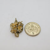 Sterling Silver Falkland Islands Souvenir Bouquet Charm Pendant Vintage c1970s