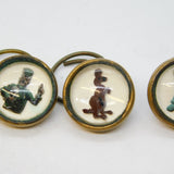 20th Century Set of Essex Crystal Guinness Advertising Buttons Vintage c1950s