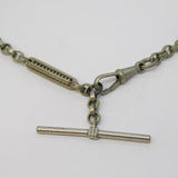 19th Century Silver Plated Fancy Link Albert Watch Chain Antique c1890