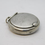 Sterling Silver Miniature Chatelaine Mirror Compact Antique 1920 Birmingham