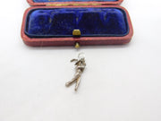 Sterling Silver Golfer Charm Pendant Vintage c1970