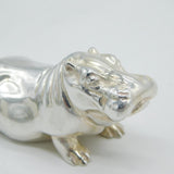 Sterling Silver Cast Miniature Hippo Figurine Ornament Vintage 1996 London