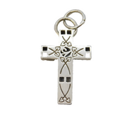 Sterling Silver Rennie Mackintosh Style Cross Pendant Vintage c1970s