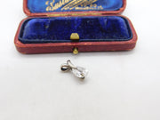 Sterling Silver and Diamond Paste Gem Charm Pendant Vintage c1970