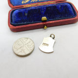Sterling Silver and Enamel Honiton Travel Shield Charm Pendant Vintage c1970