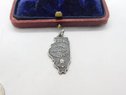 Sterling Silver Illinois State USA Charm Pendant Vintage c1970